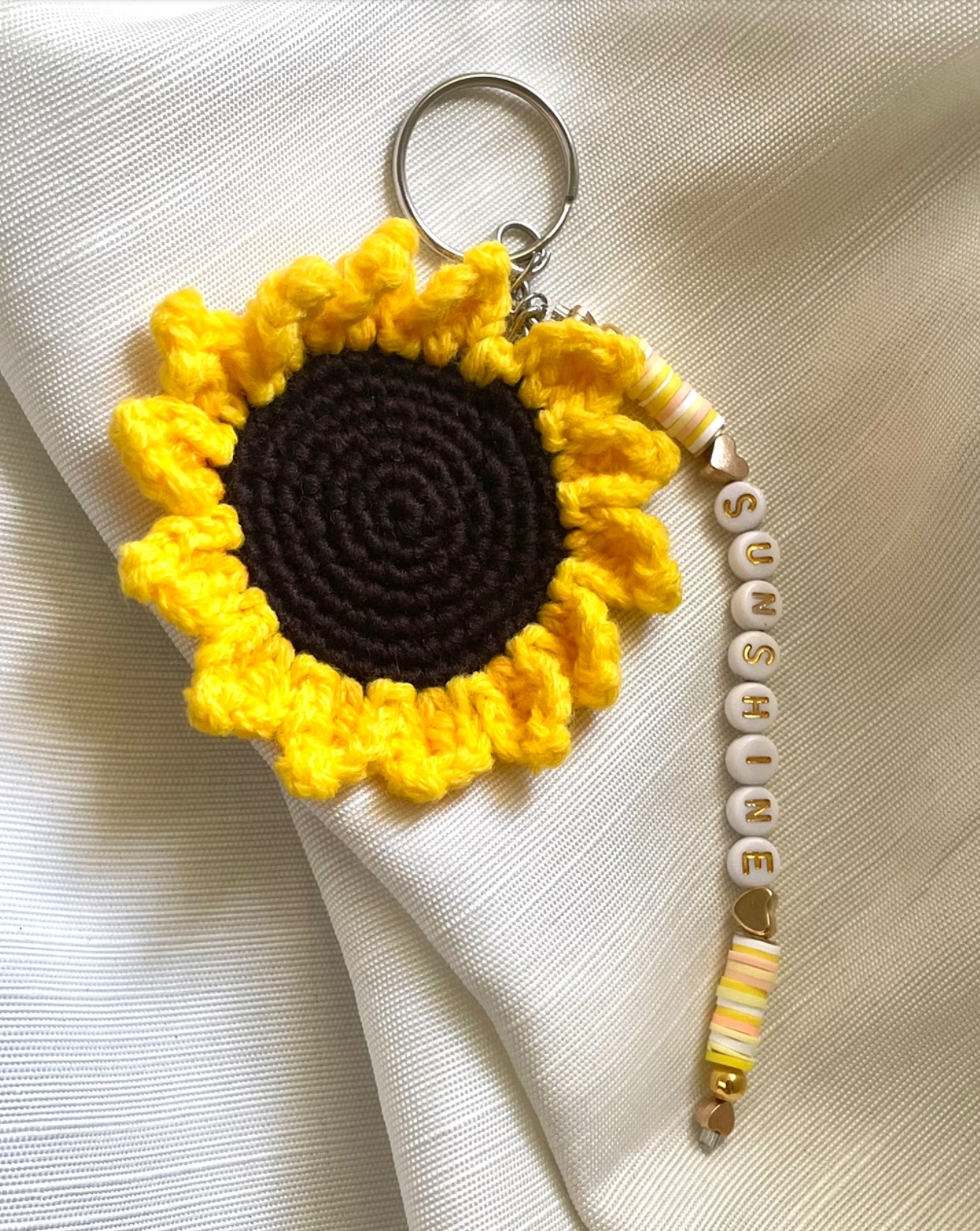 Sunflower Keychain Crochet Pattern